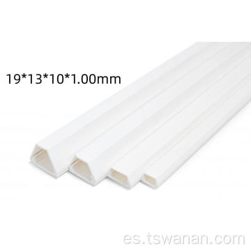 19*13*10*1.00 mm Trunking de cable PVC trapezoidal